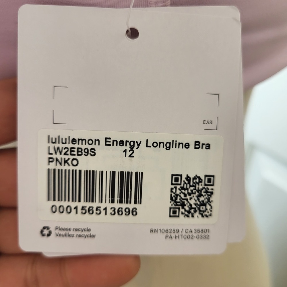 Lululemon Energy Longline Bra Size 12 B-D Cup W2EB9S -Brand New! - Picture 7 of 10